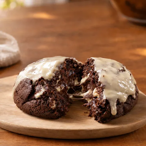 Galleta horneada estilo Nueva York Chocolate & Blanco — ¡Qué Cookies! Manizales